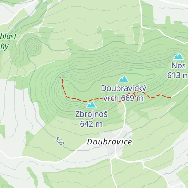 Map of Cestář