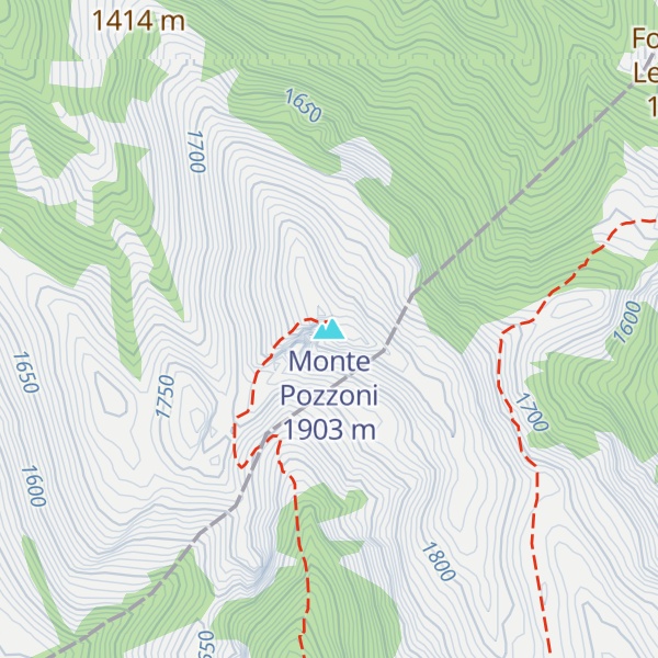 Map of Monte Pozzoni