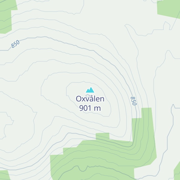 Map of Oxvålen