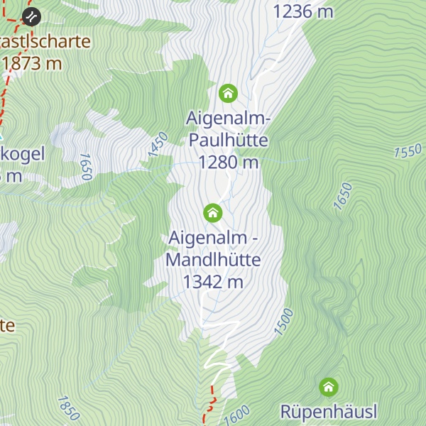 Map of Aigenalm - Mandlhütte