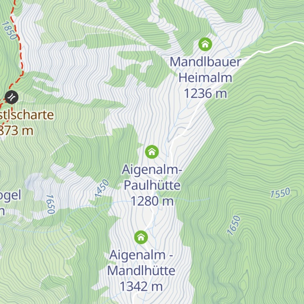 Map of Aigenalm-Paulhütte