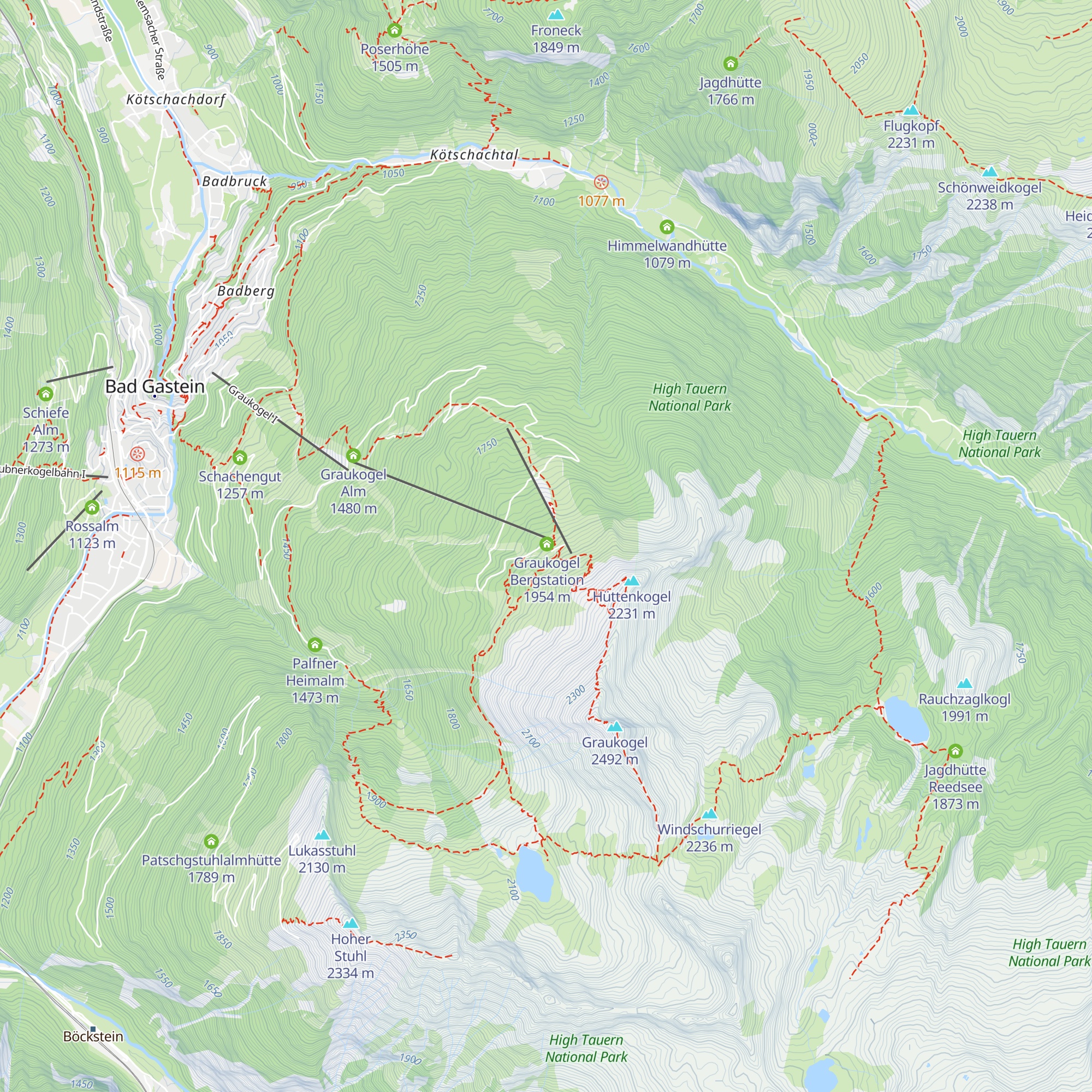 Graukogelhütte map
