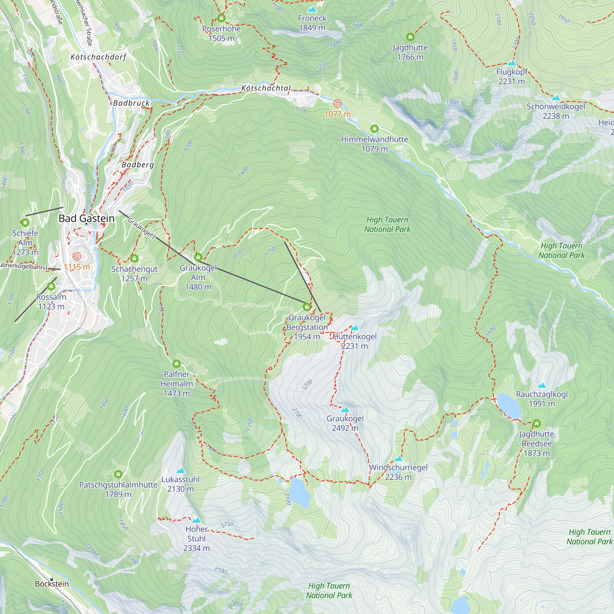 Graukogel Bergstation map