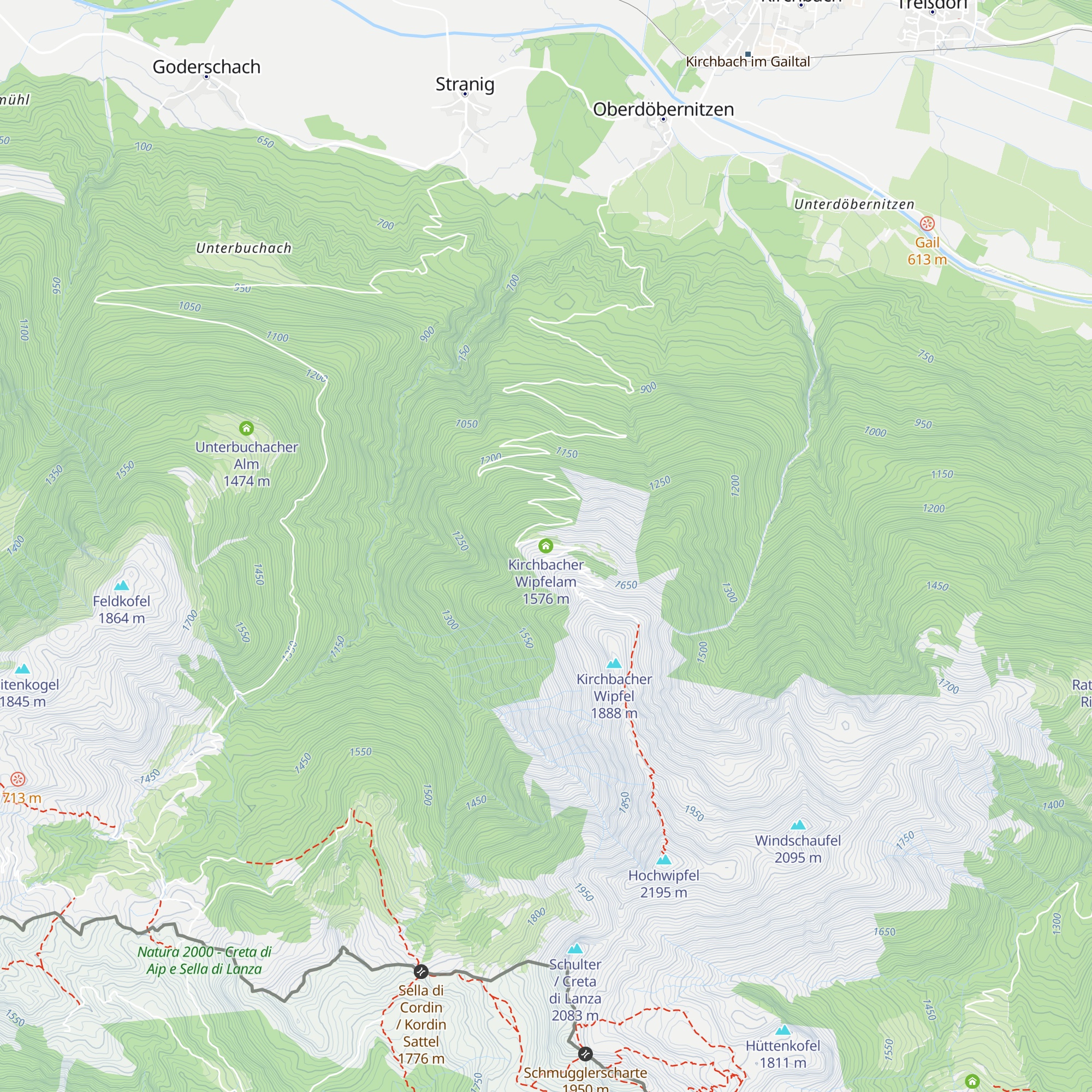 Kirchbacher Wipfelam map
