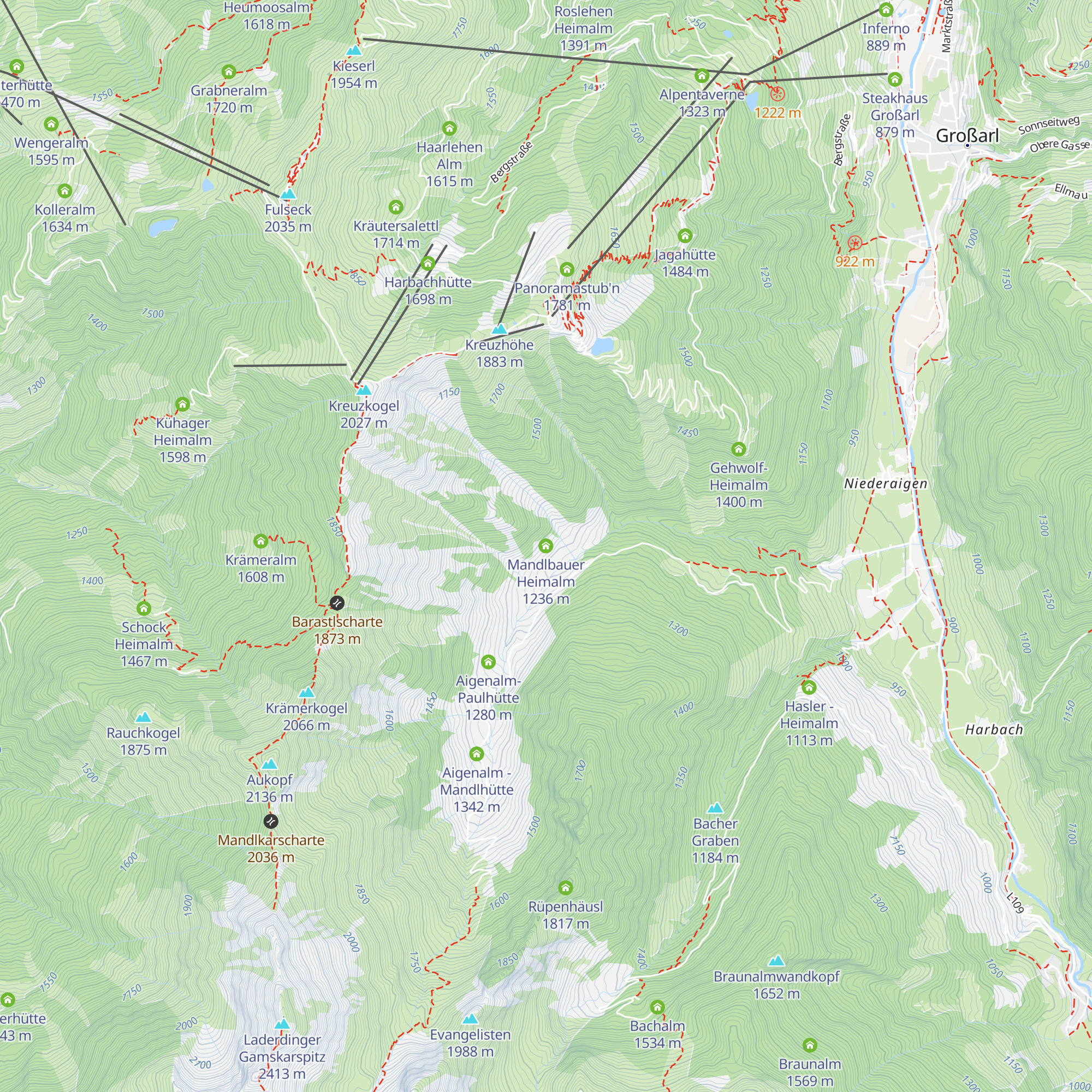 Mandlbauer Heimalm map