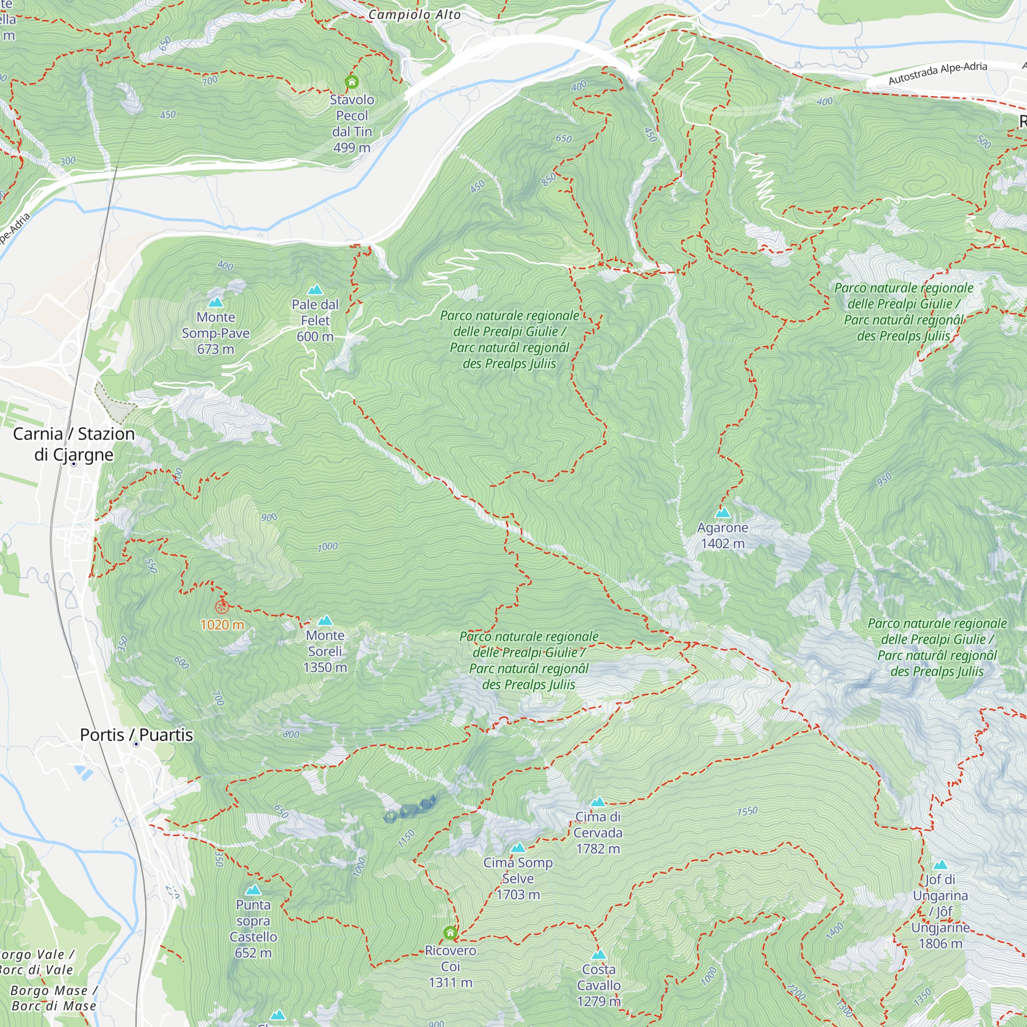 Ricovero Elio Franz map