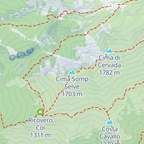 Map of Cima Somp Selve
