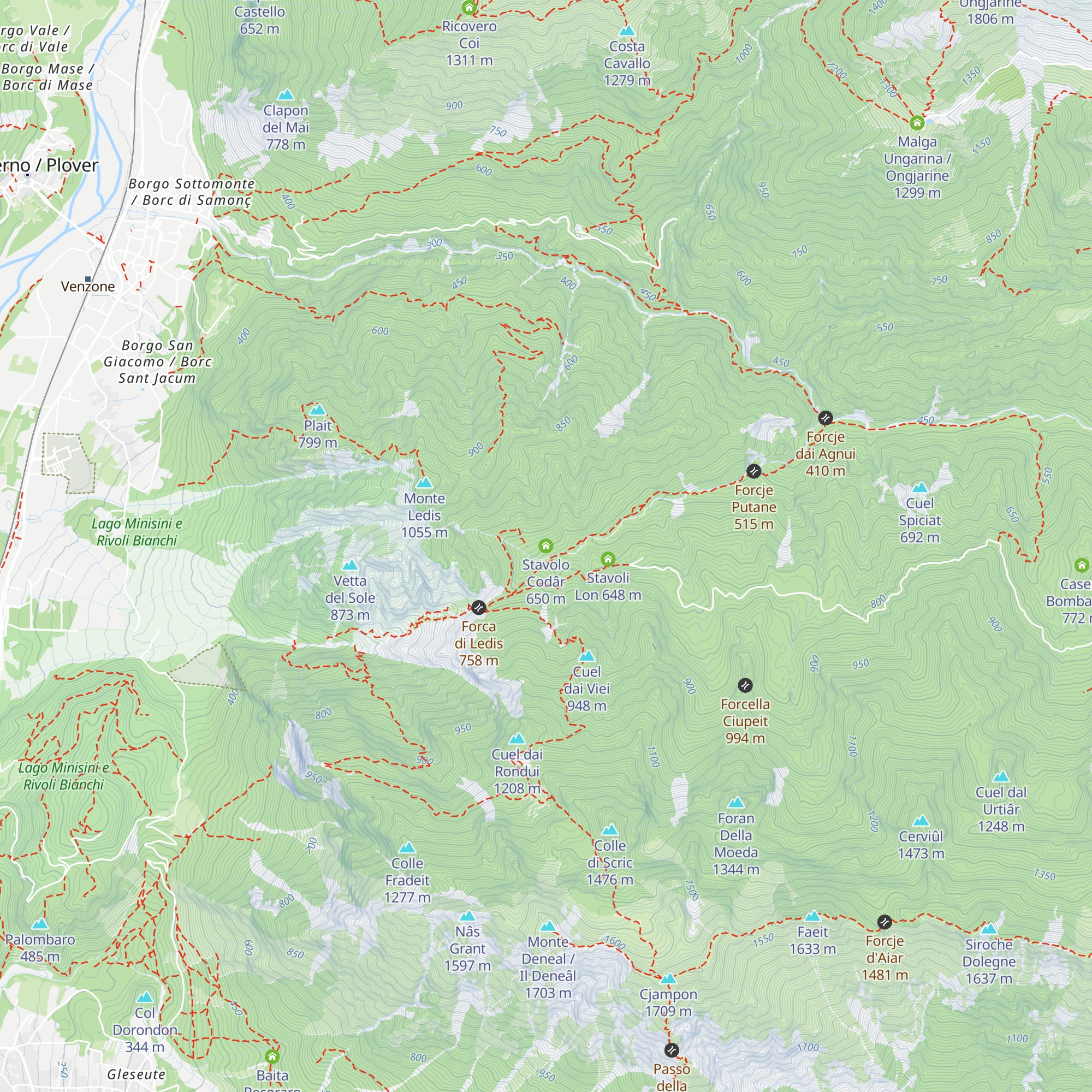 Stavolo Codâr map