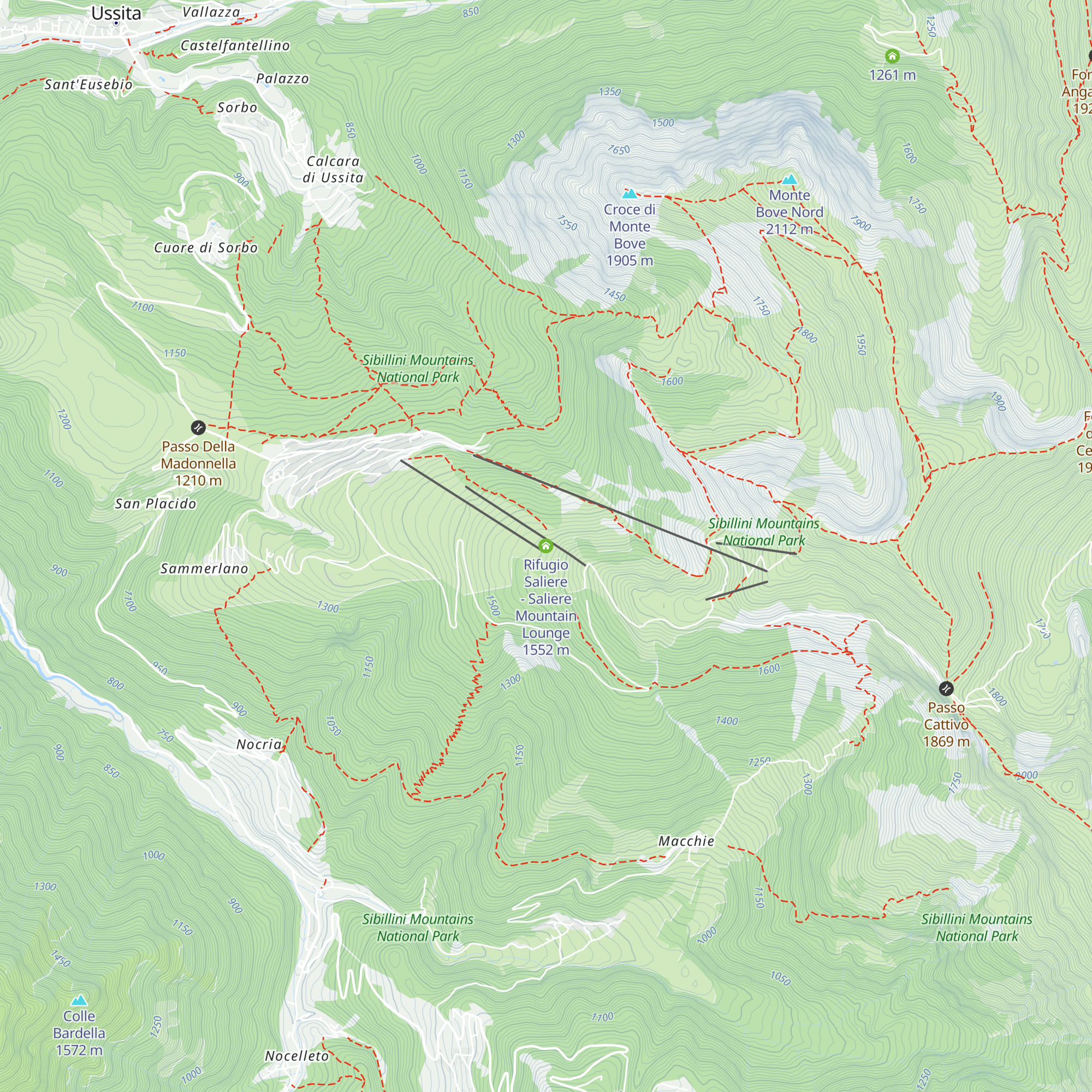 Rifugio Saliere - Saliere Mountain Lounge map