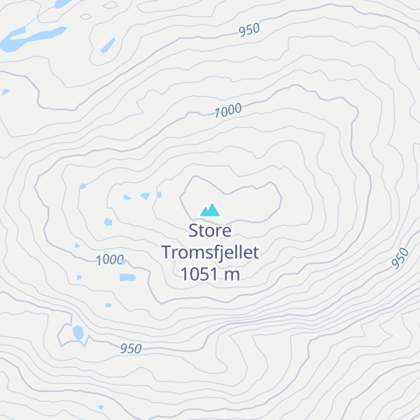Map of Store Tromsfjellet