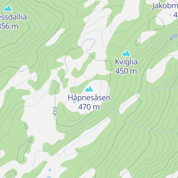 Map of Håpnesåsen