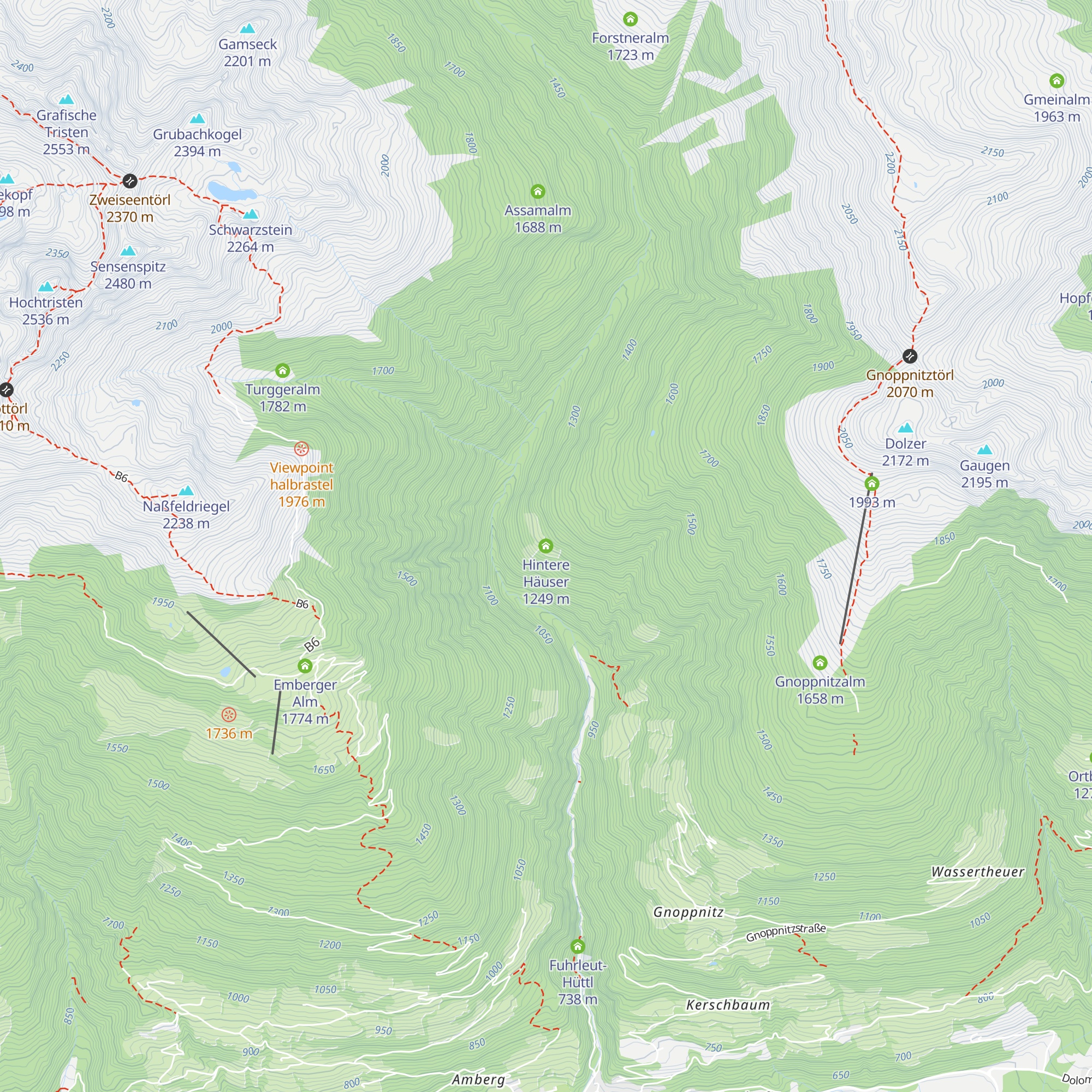 Hintere Häuser map