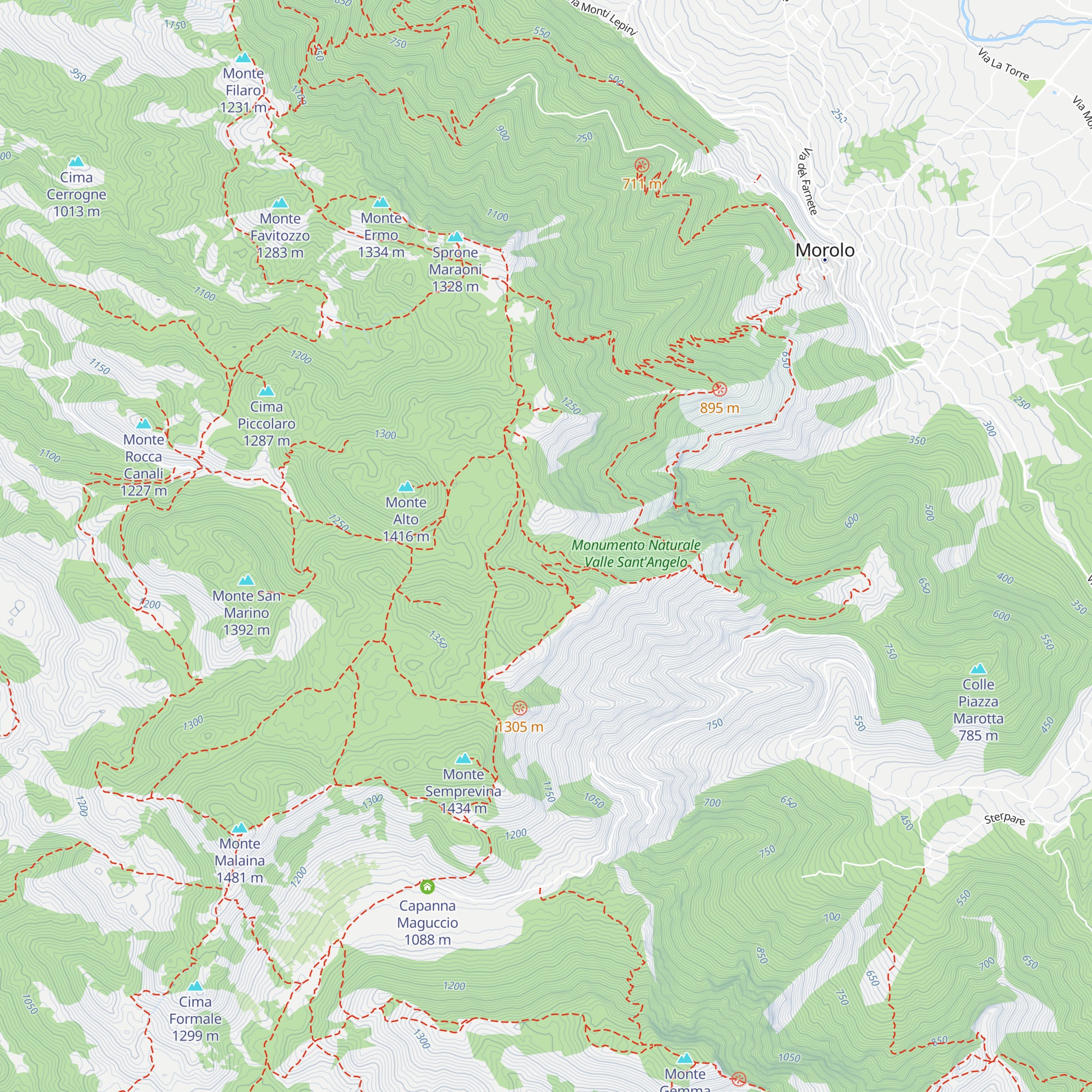Rifugio dei Cacciatori map