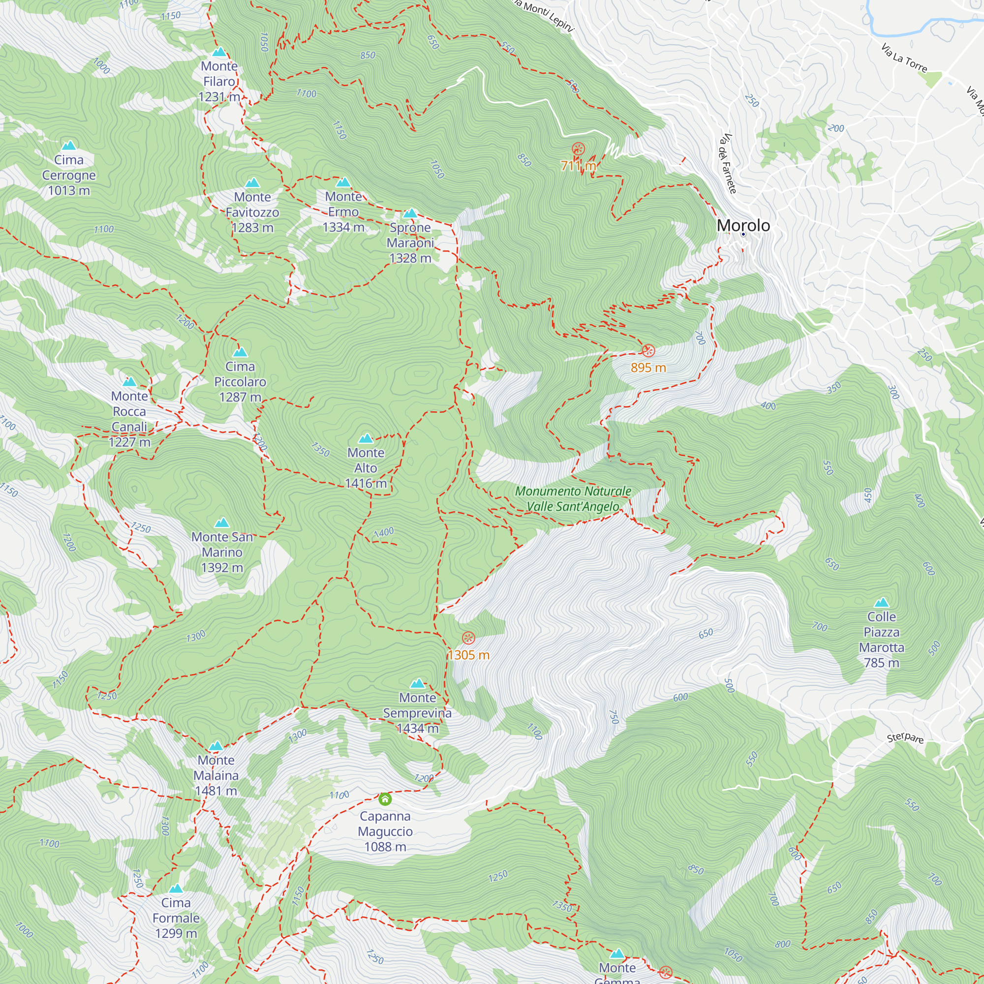 Rifugio dei Cacciatori map