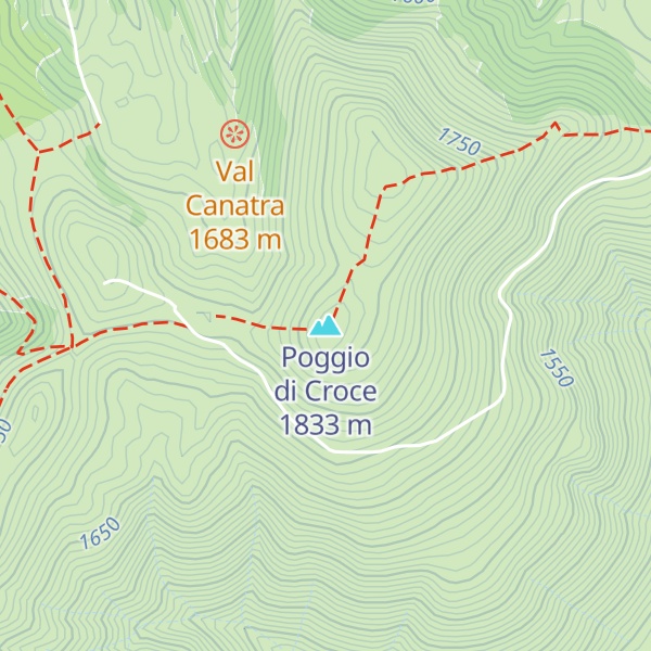 Map of Poggio di Croce