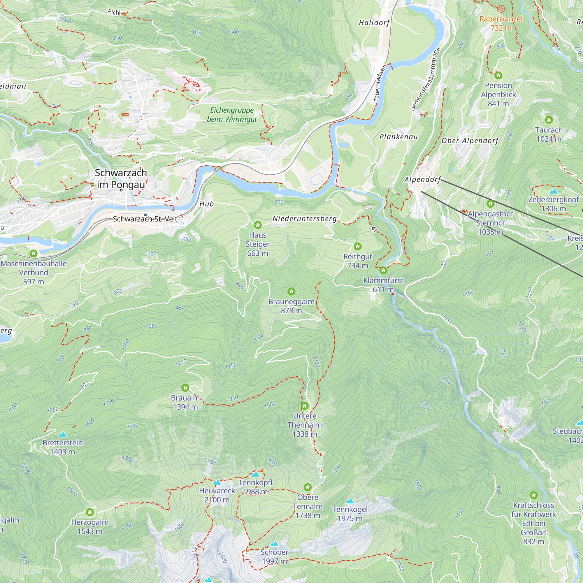 Brauneggalm map