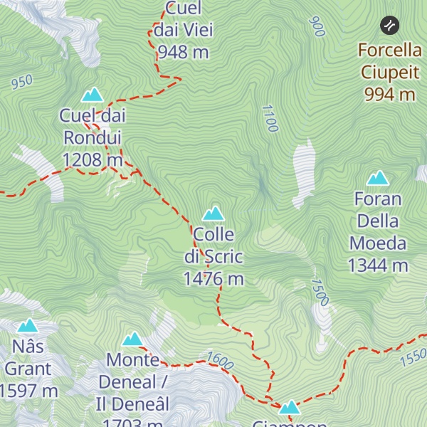 Map of Colle di Scric