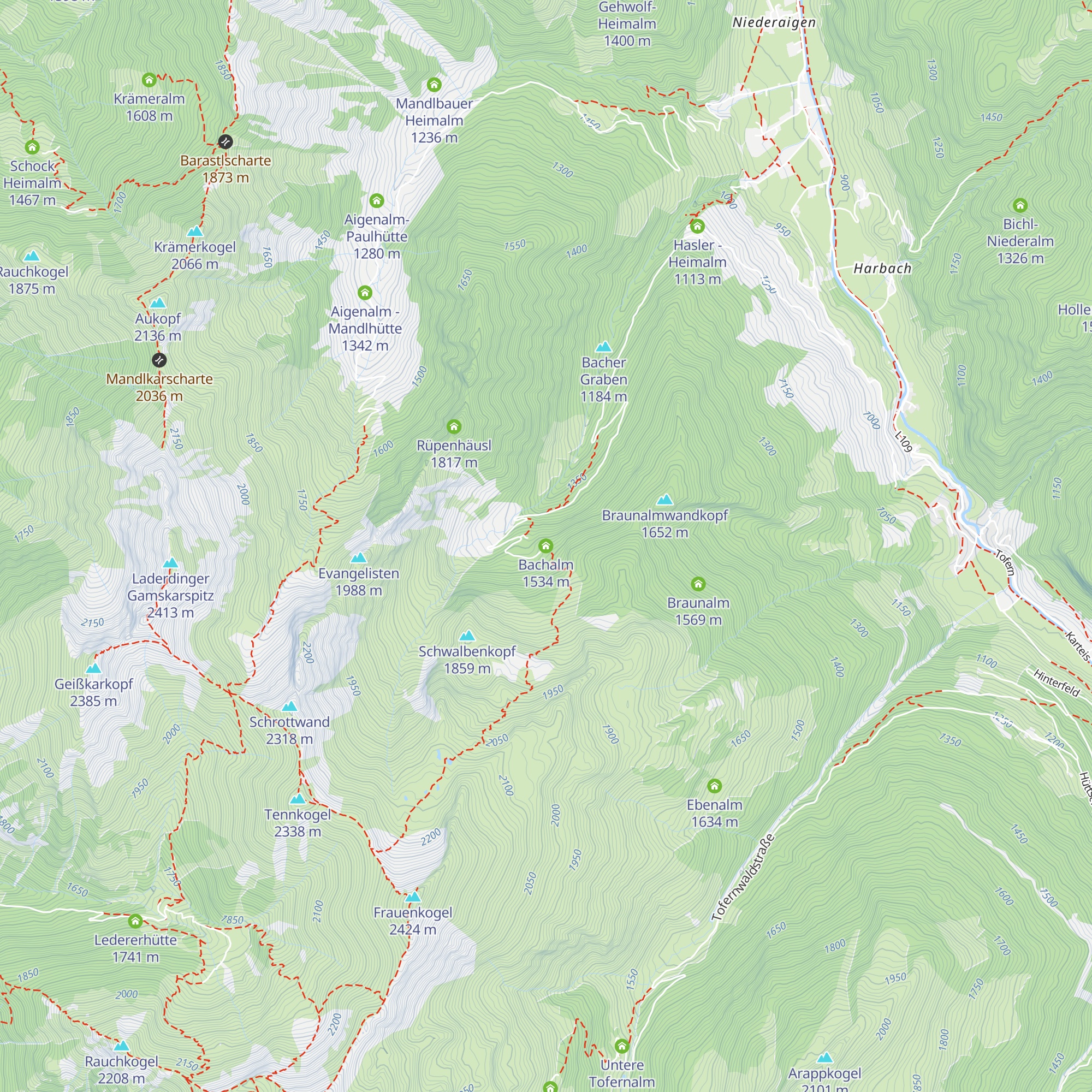 Bachalm map
