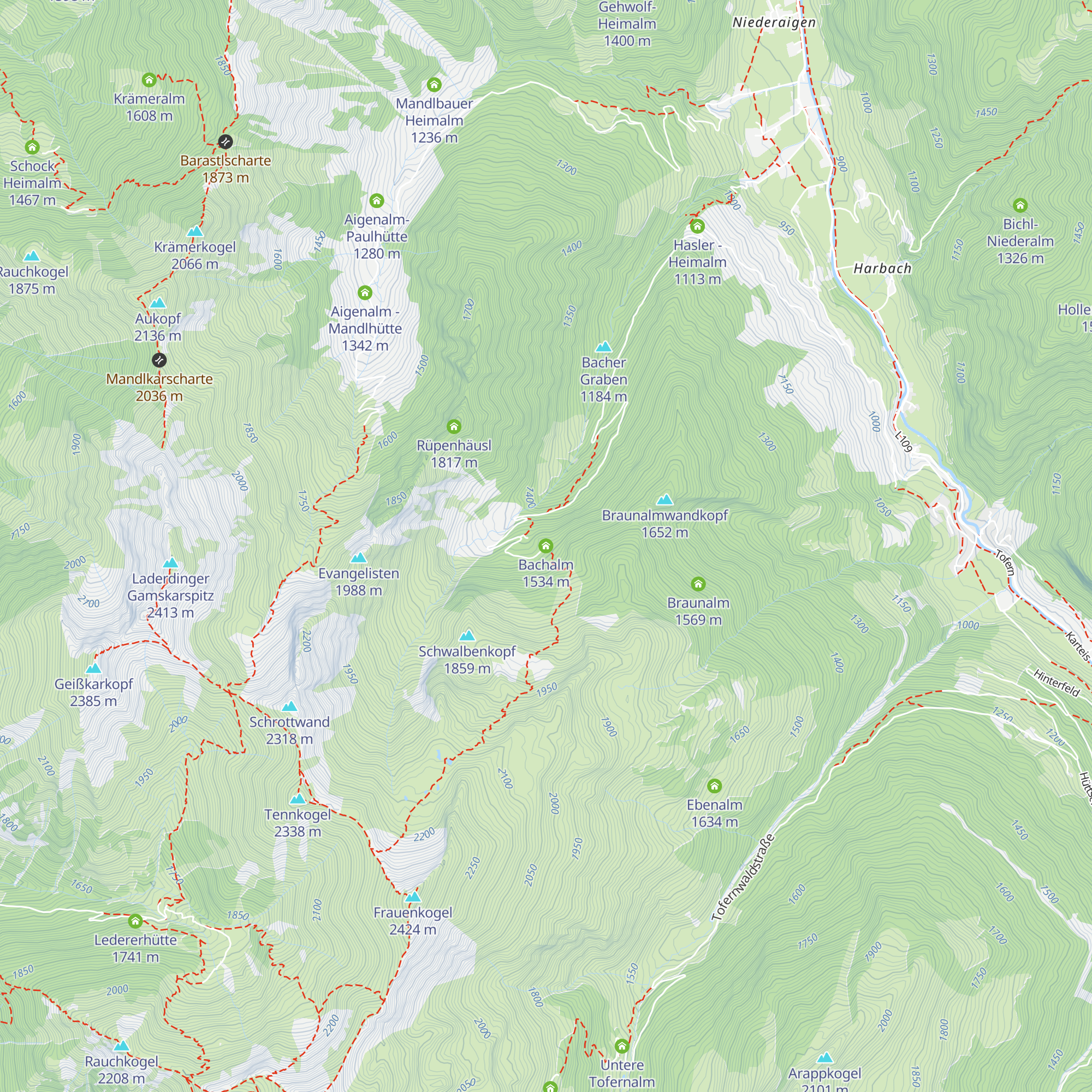 Bachalm map