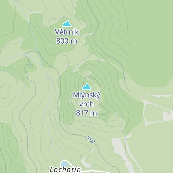 Map of Mlýnský vrch