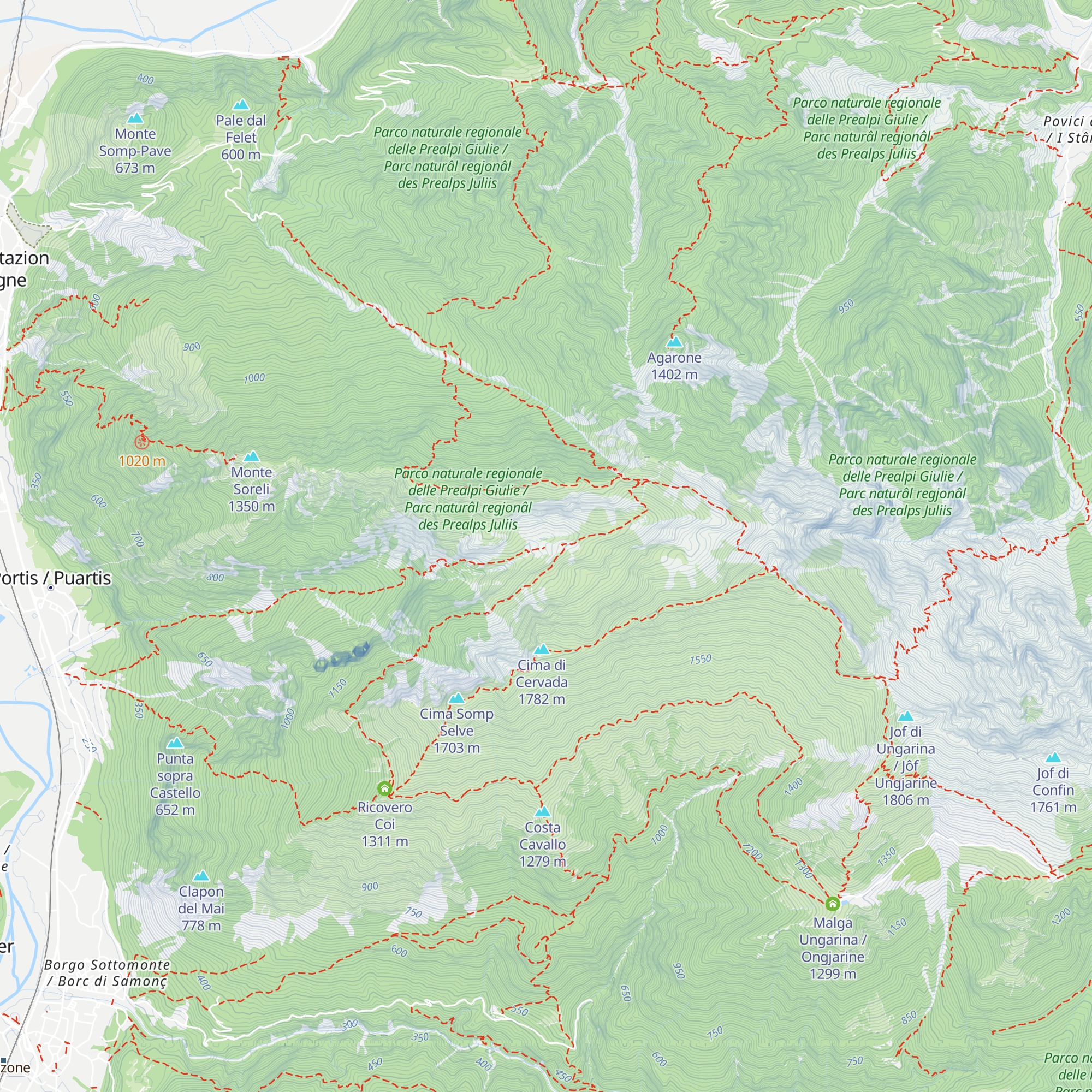 Ricovero casera Cjariguart map