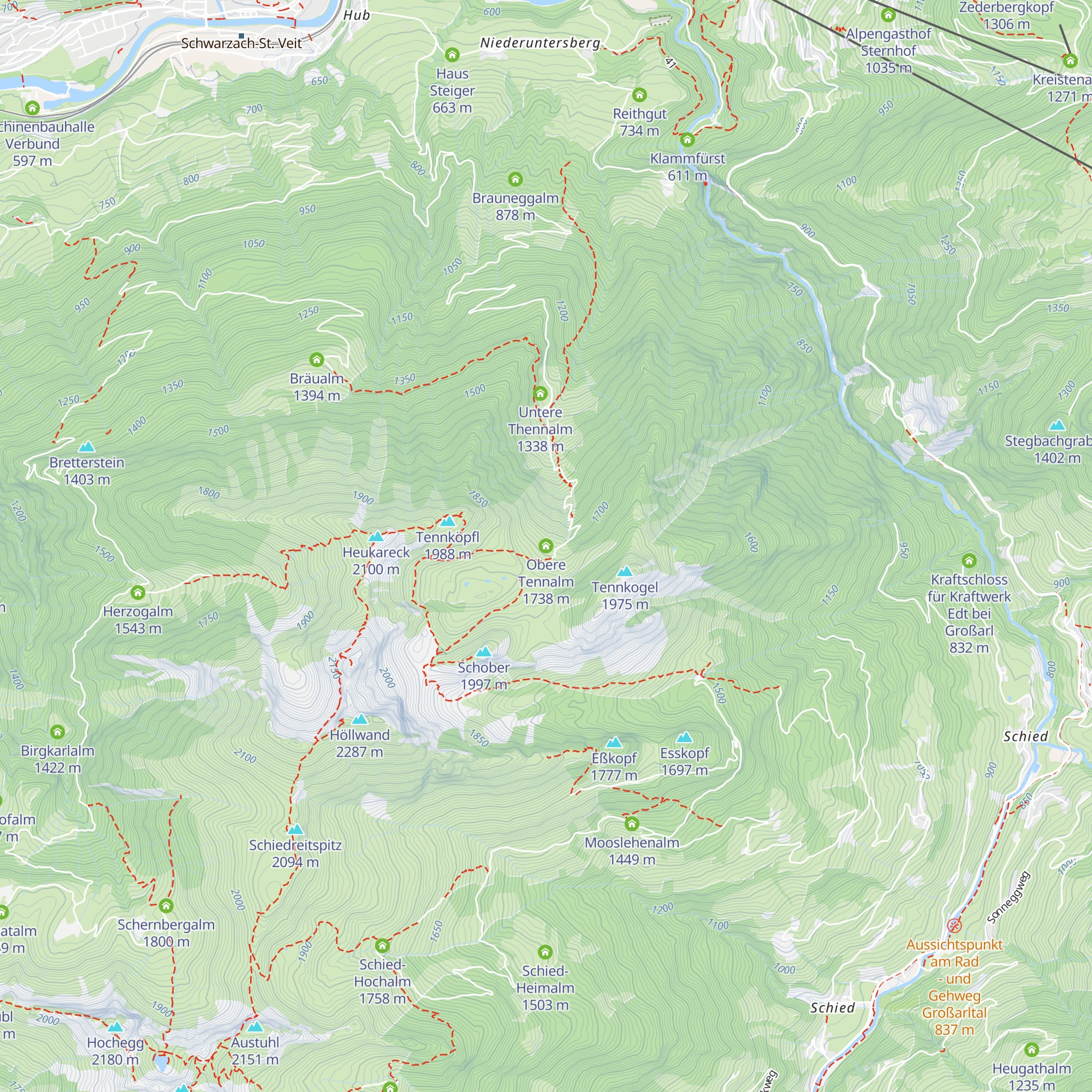 Obere Tennalm map