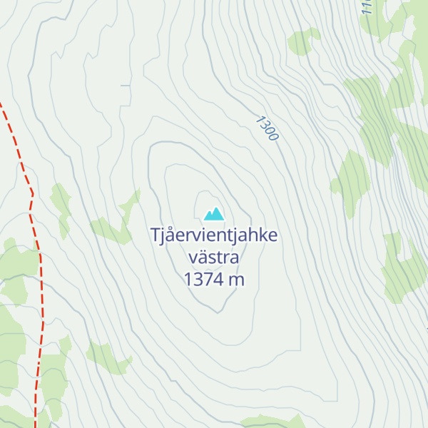 Map of Tjåervientjahke västra