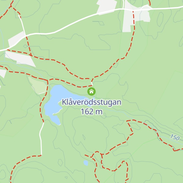 Map of Klåverödsstugan