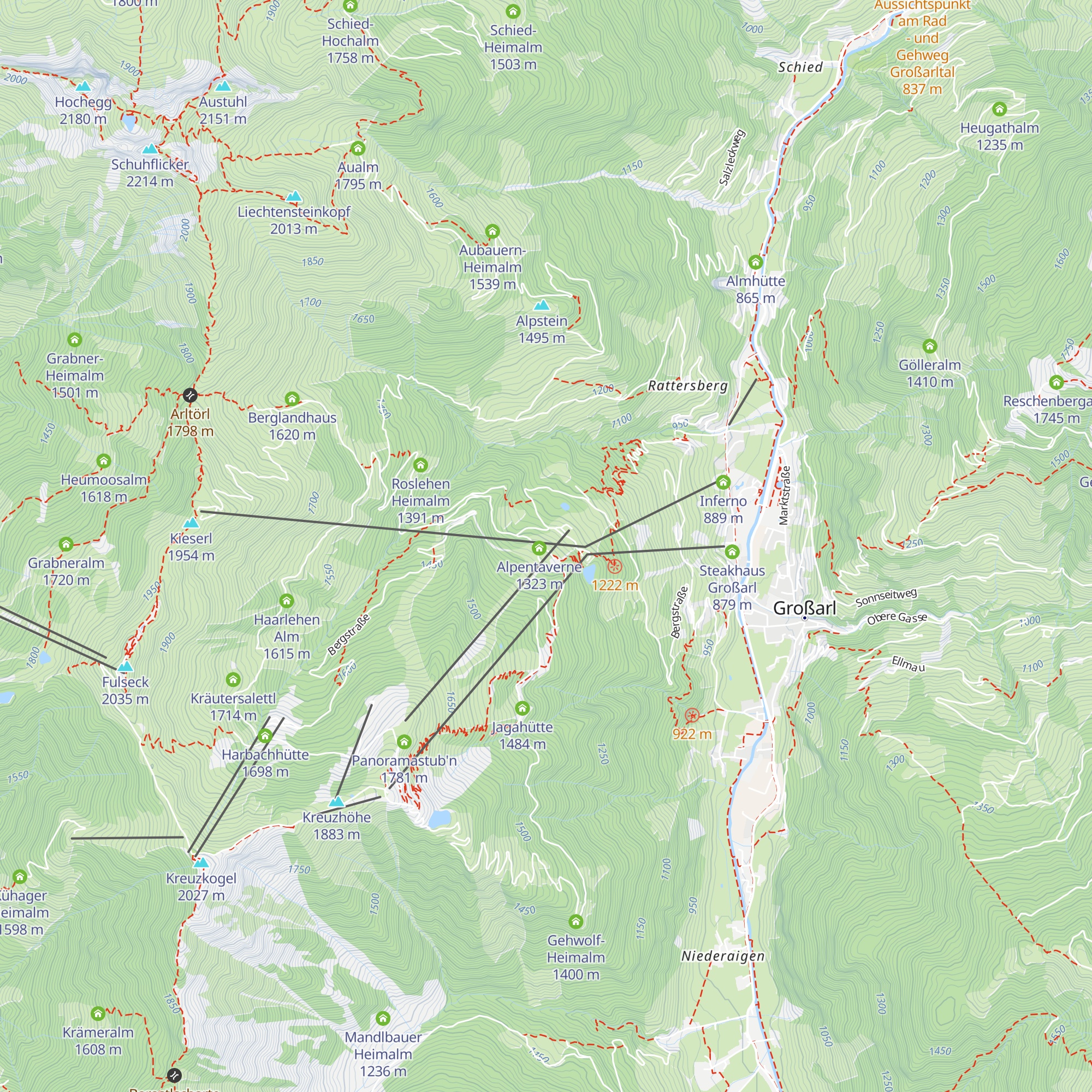 Zapfenhütte map