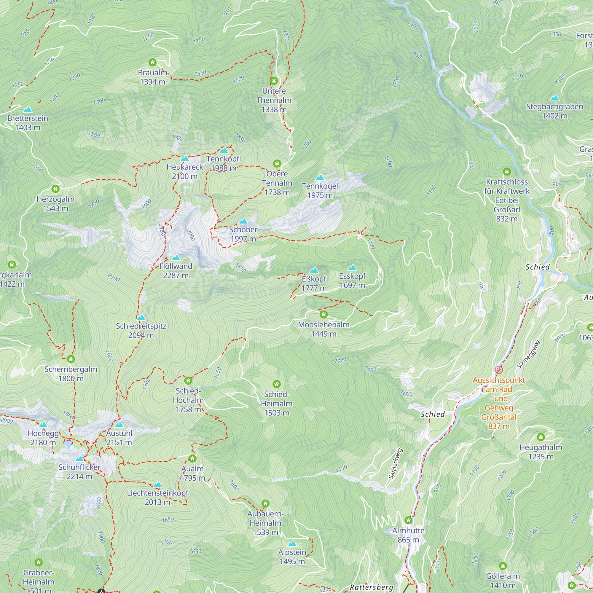 Viehhausalm map