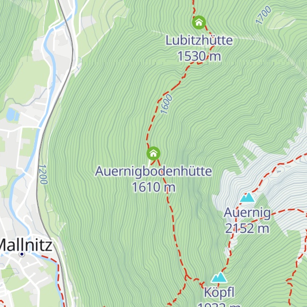 Map of Auernigbodenhütte
