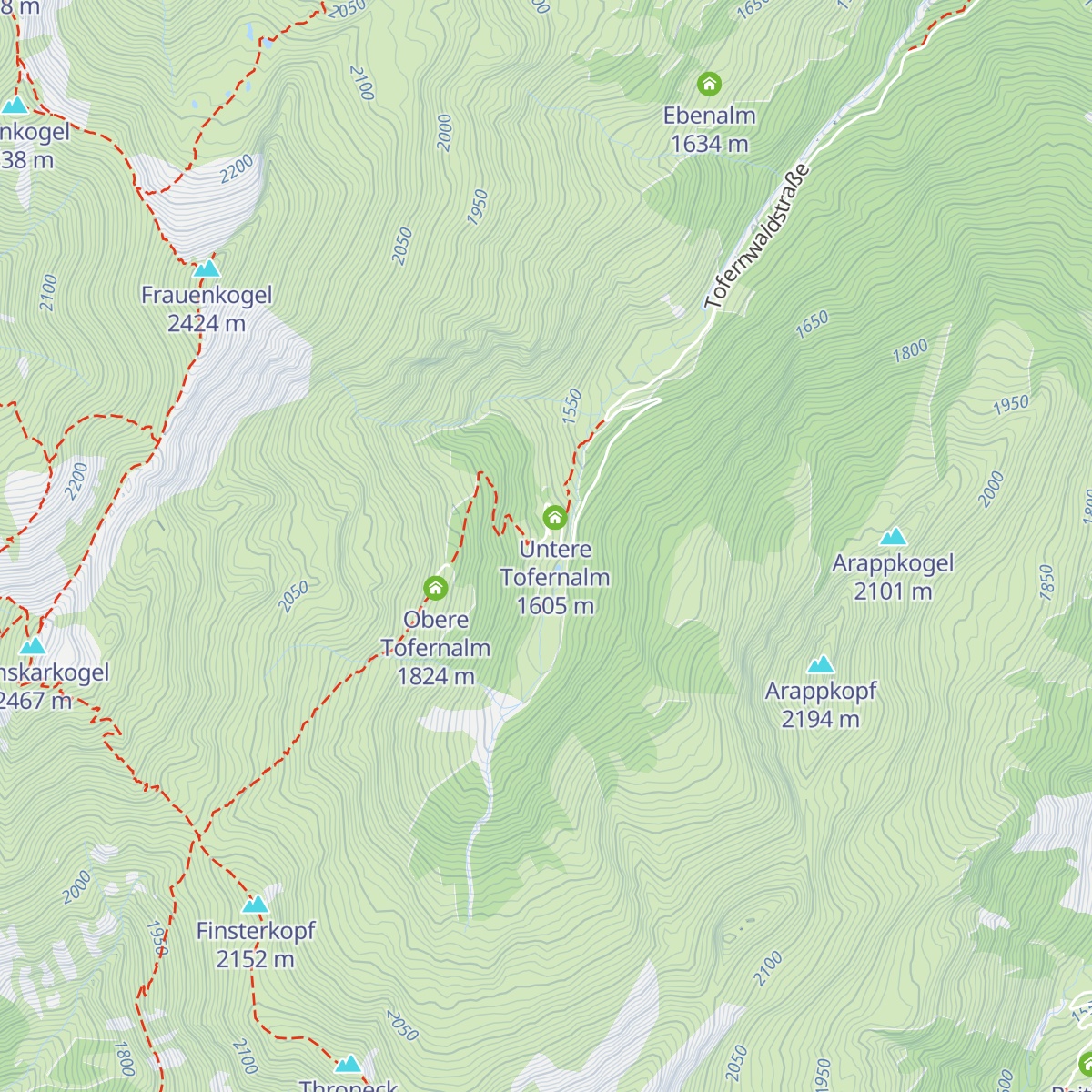 Oberharbachalm map
