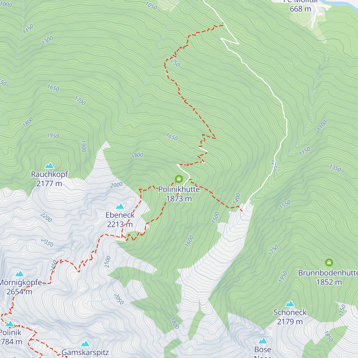 Polinikhütte map