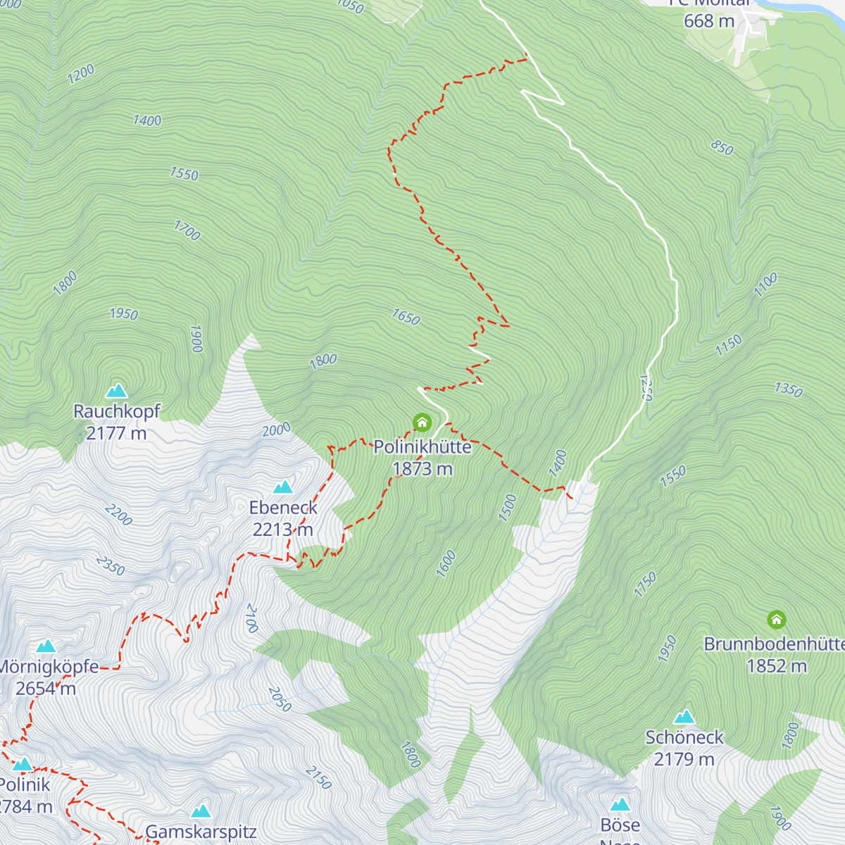 Polinikhütte map