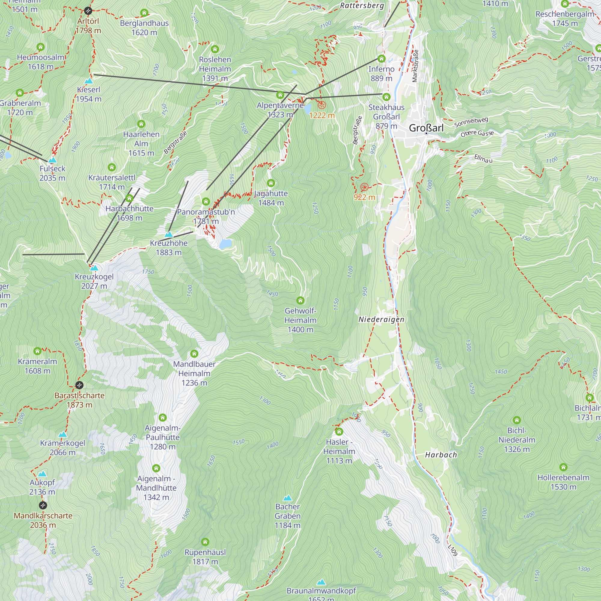 Gehwolf-Heimalm map