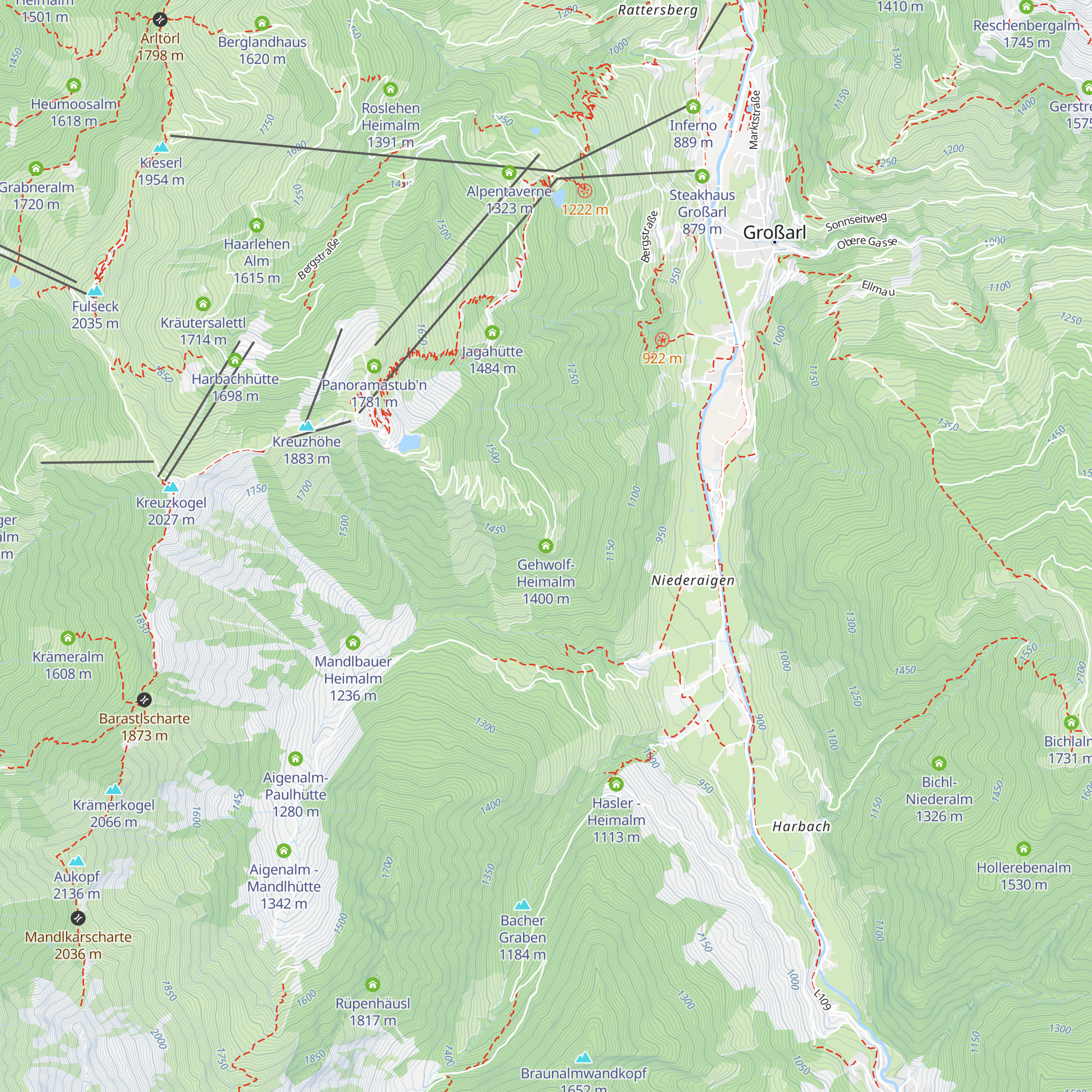 Gehwolf-Heimalm map