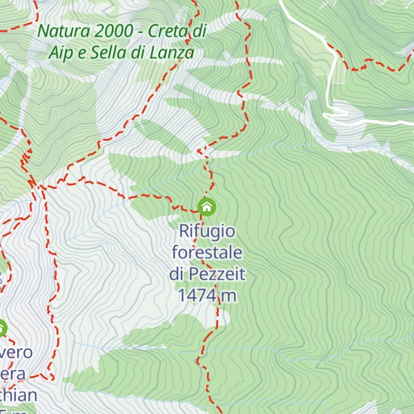 Map of Rifugio forestale di Pezzeit
