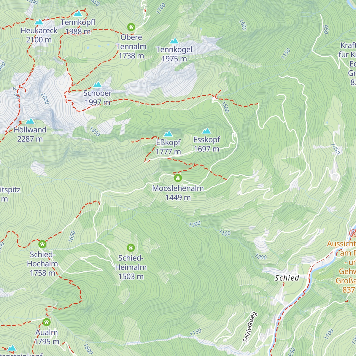 Mooslehenalm map