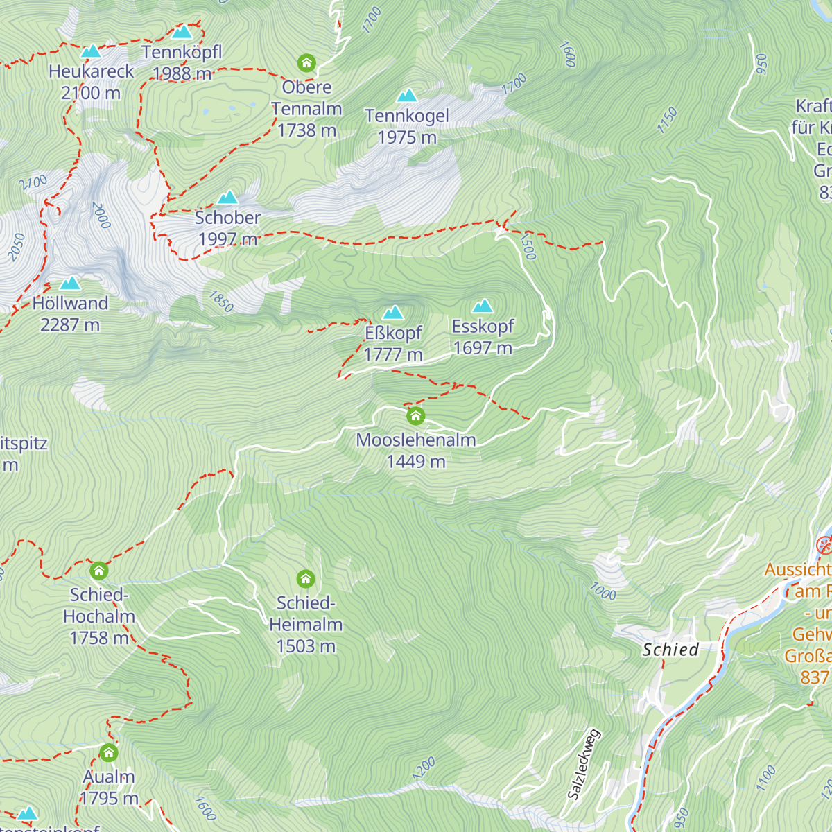 Mooslehenalm map