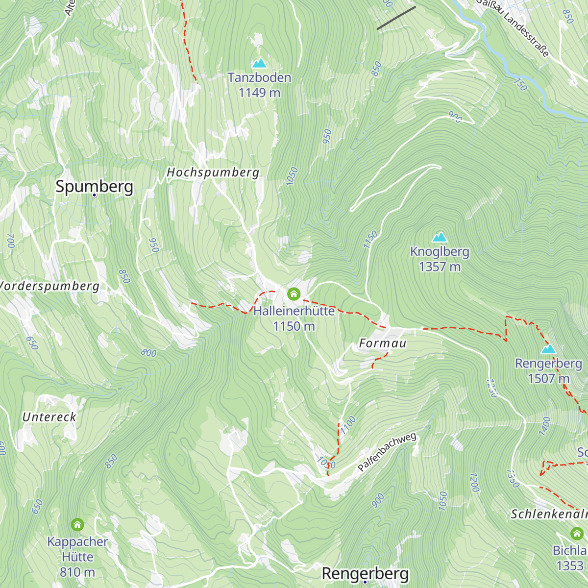 Halleinerhütte map