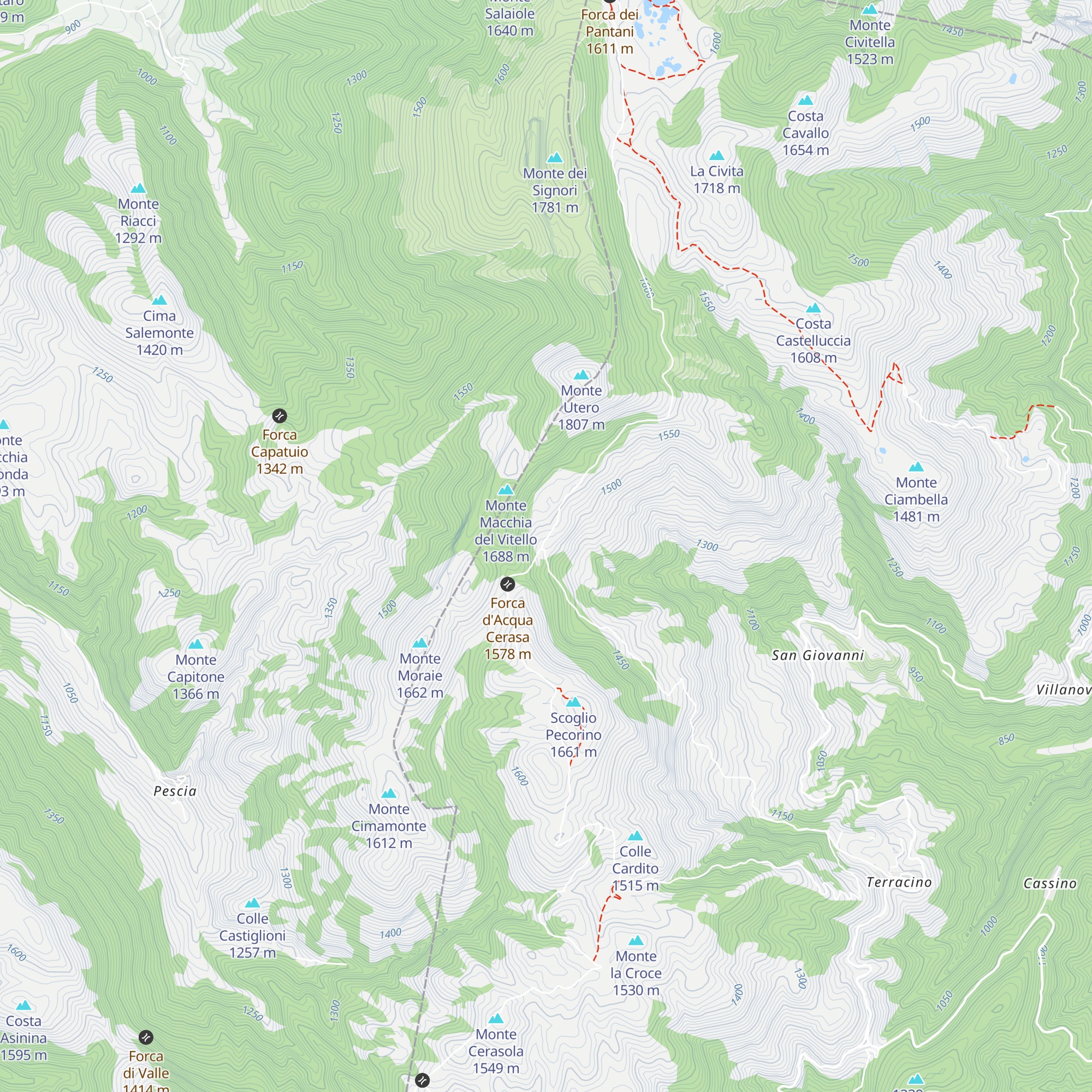 Capanna Federico Tosti map