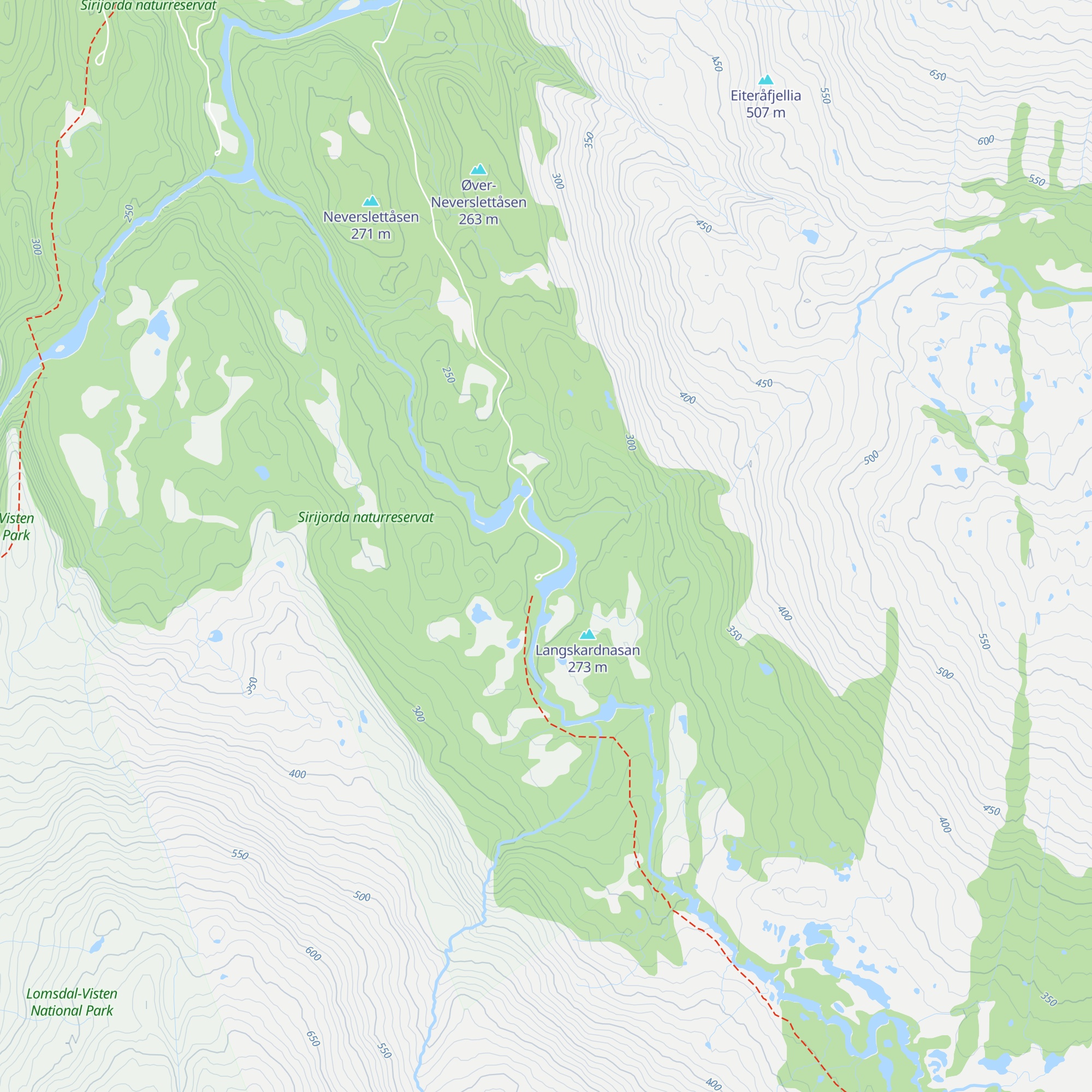 Langskarneshytta map