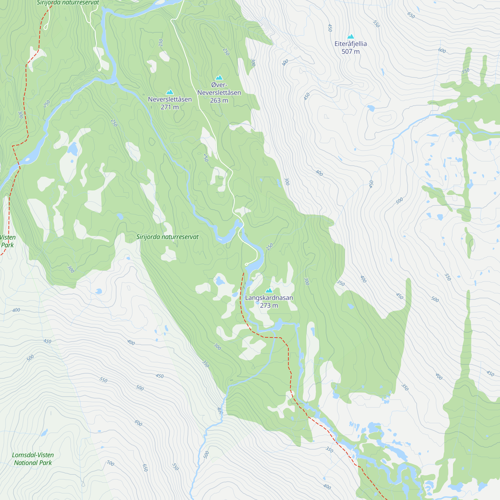 Langskarneshytta map