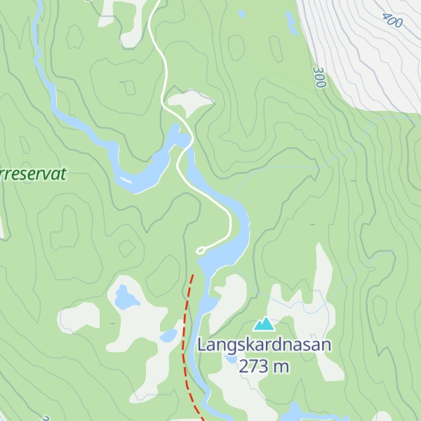 Map of Langskarneshytta