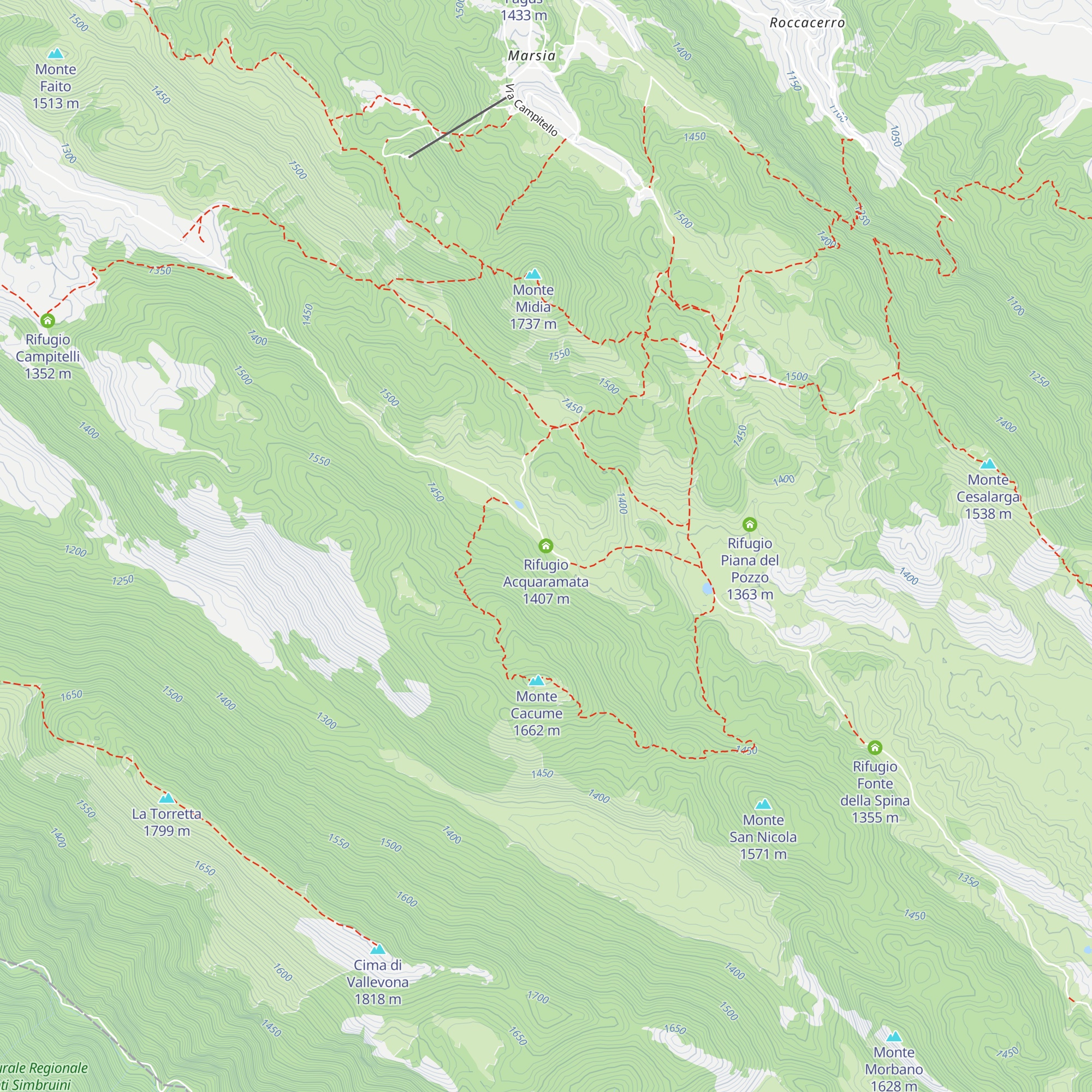 Rifugio Acquaramata map