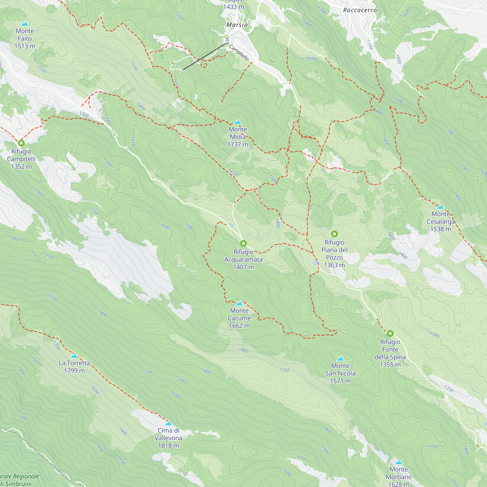 Rifugio Acquaramata map