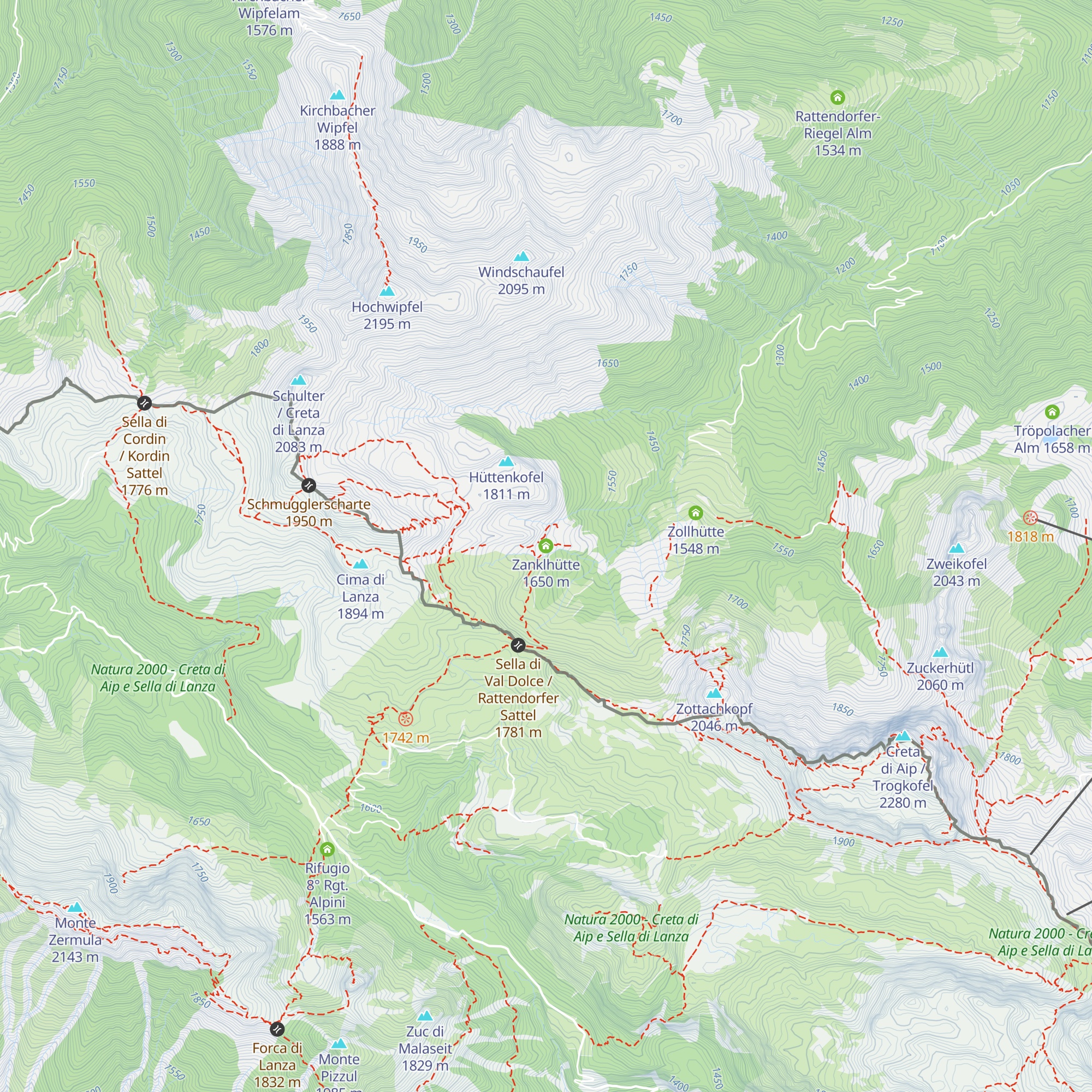 Zanklhütte map