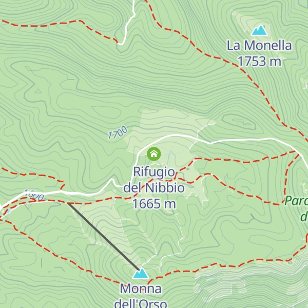 Map of Rifugio del Nibbio