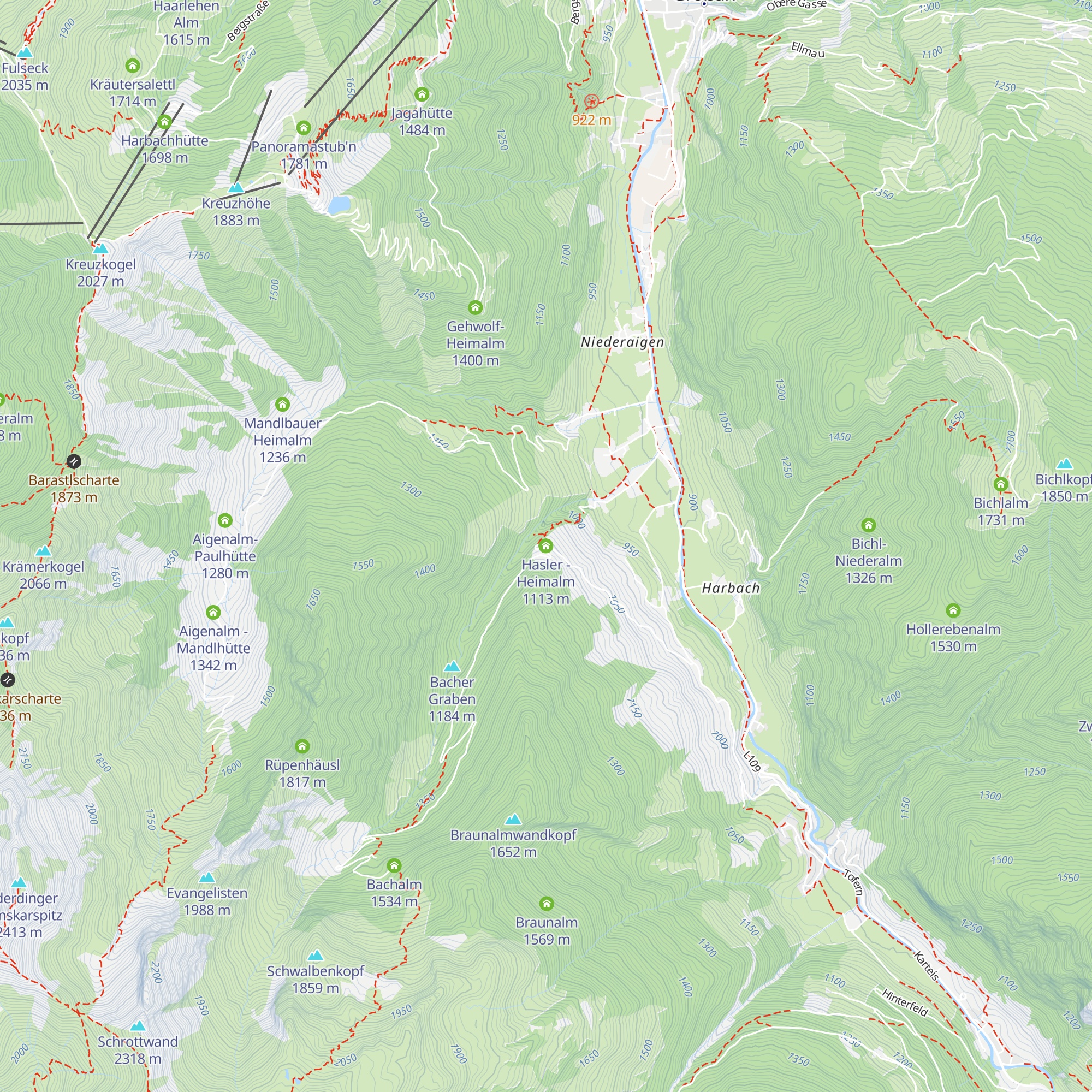 Hasler - Heimalm map