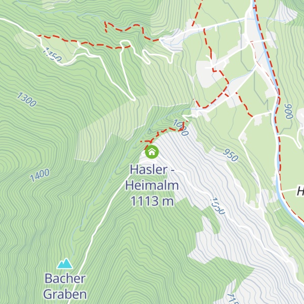 Map of Hasler - Heimalm